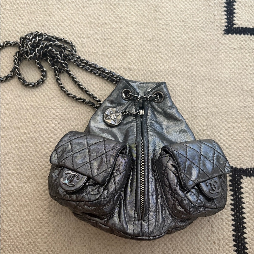 Chanel Mini Backpack Is Back Silver - image 3